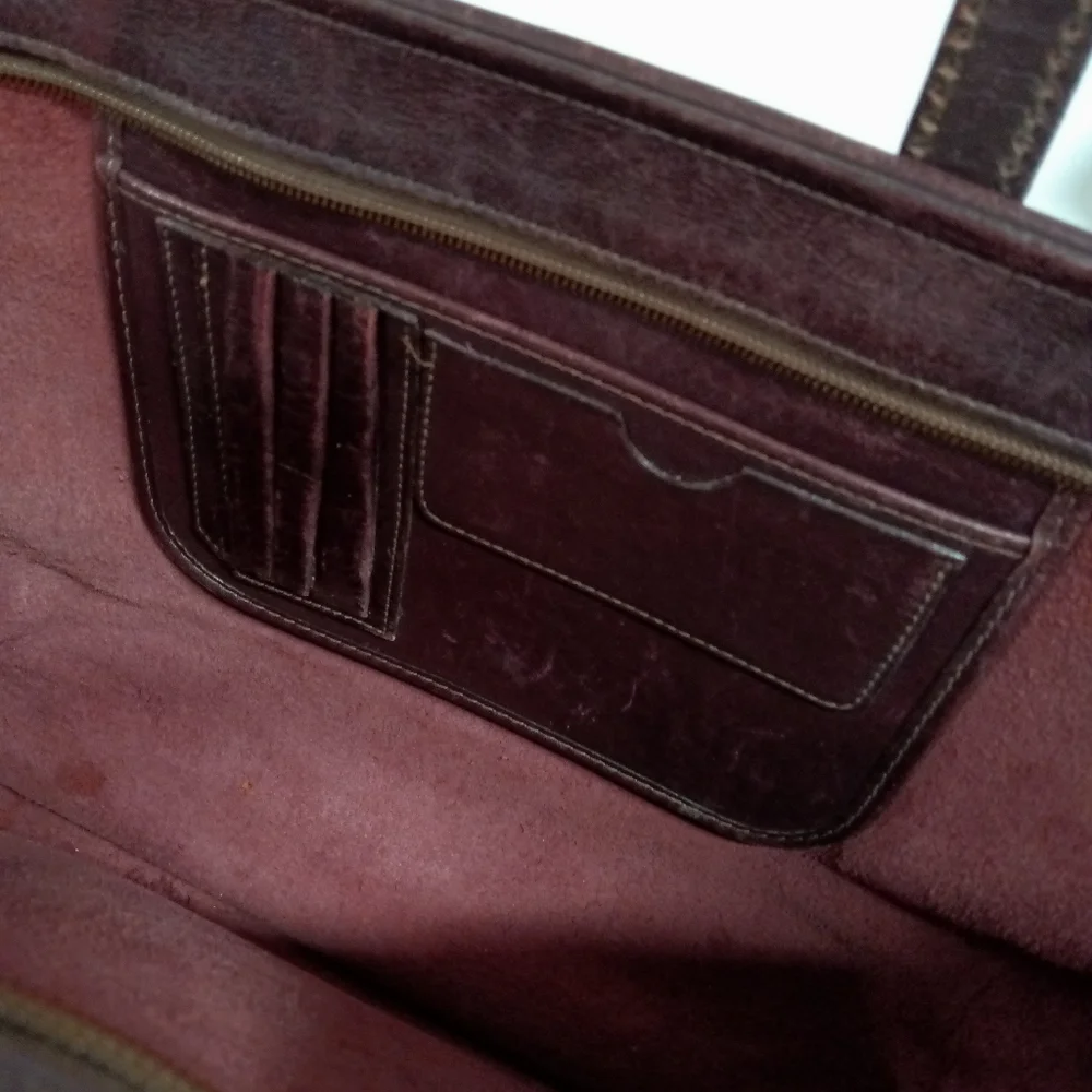 USA Genuine Leather Distressed Portfolio Briefcase Attache' Vintage